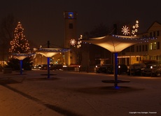 2015-11-26-Traunreut-Rathausplatz Adventsstimmung Schnee